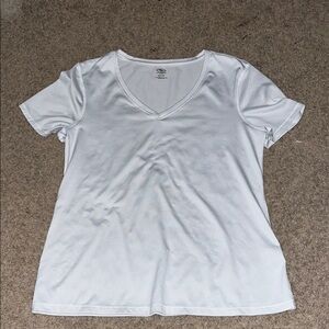 White V-Neck Women's Top